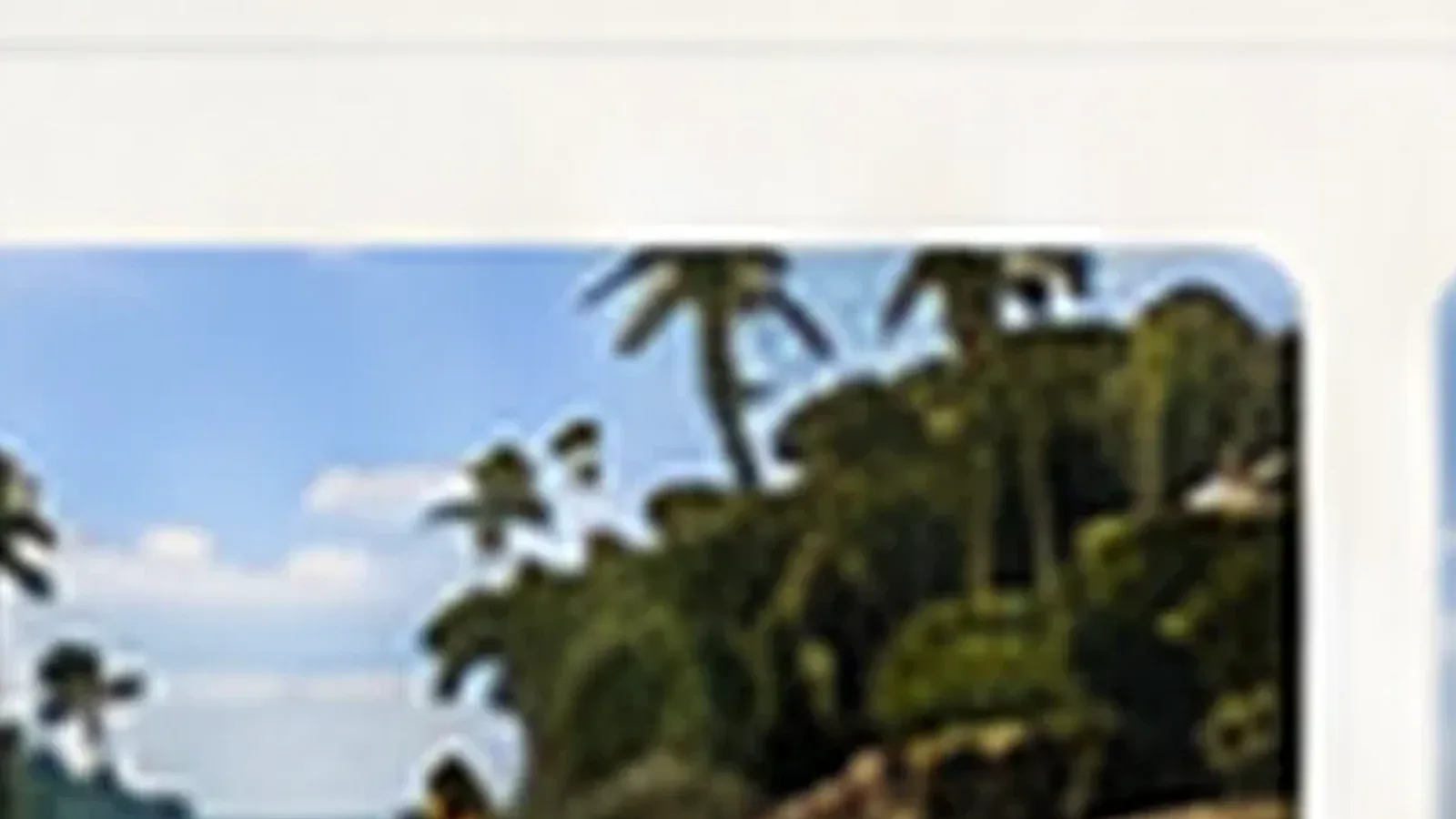 Sheltered lagoon surrounded by tropical vegetation in Sri Lanka