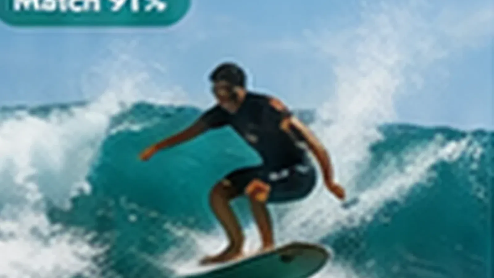 Surfing in Sri Lanka. Surfer riding a wave on the Sri Lankan coast